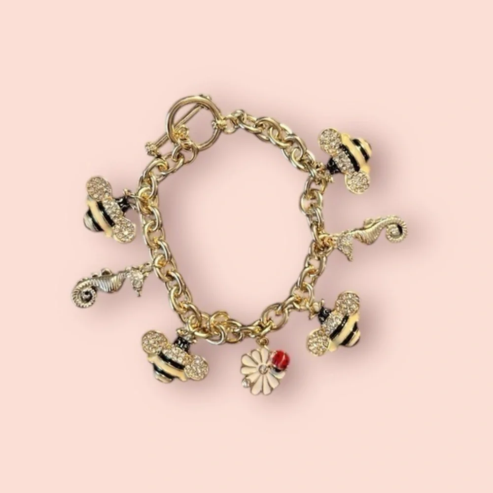 Gold Spring Charm Bracelet